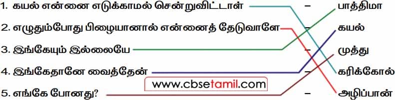 Class 2 Tamil Solution - Lesson 7 - பொருத்துக