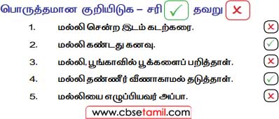 Class 2 Tamil Solution - Lesson 3 பேசாதவை பேசினால் - பொருத்தமான குறியிடுக