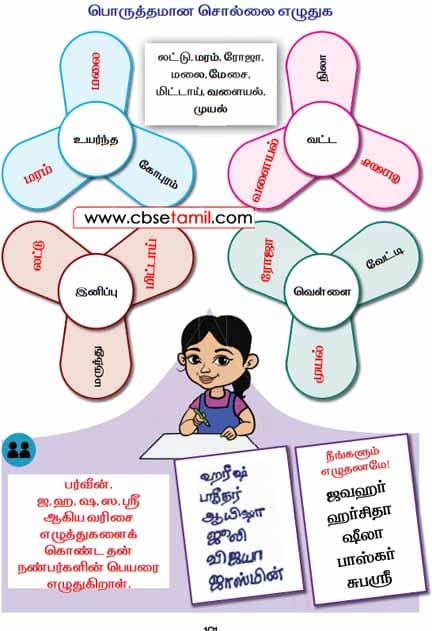 Class 2 Tamil Solution - Lesson 15.2 பொருத்தமான சொல்லை எழுதுக