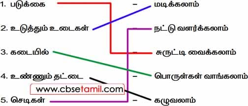 Class 2 Tamil Solution - Lesson 18 பொருத்துக