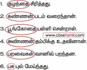 Class 4 Tamil Solution - Lesson 24 கீழ்க்காணும் தொடர்களில் எழுவாயைக் கண்டறிக