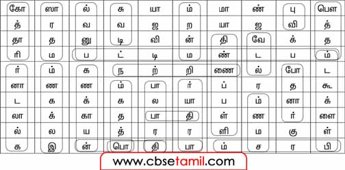 Class 11 Tamil Chapter 4.6 மறைந்திருக்கும் சொற்களை கண்டுபிடிக்க