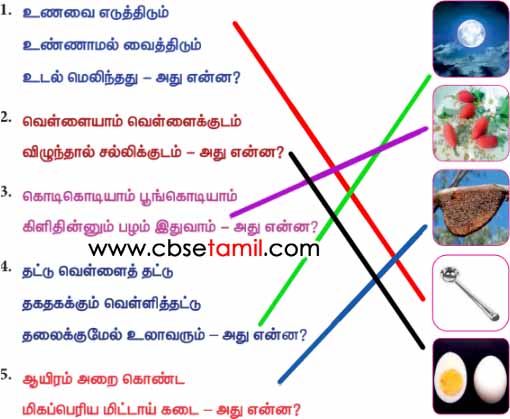 Class 3rd Book Back Answer - Sandor moli - puthiruku poruthamana padathai Nirapuvom