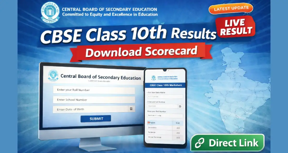 CBSE Class 10th Results 2026 Download Link (Published)